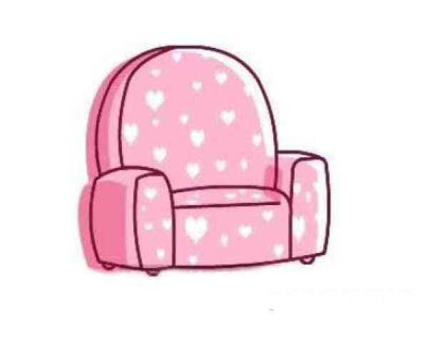 How to draw a pink sofa