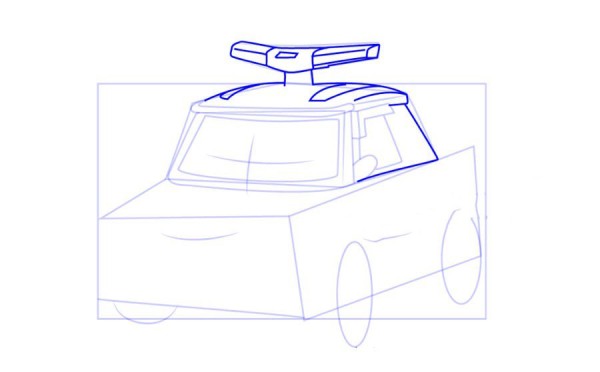 Police car Perli Perli simple drawing