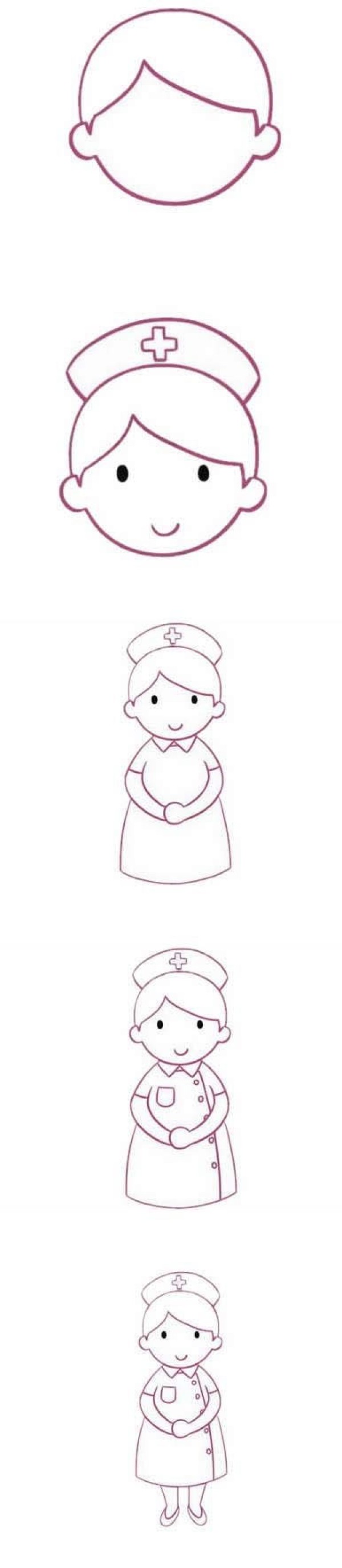 How to draw a beautiful nurse