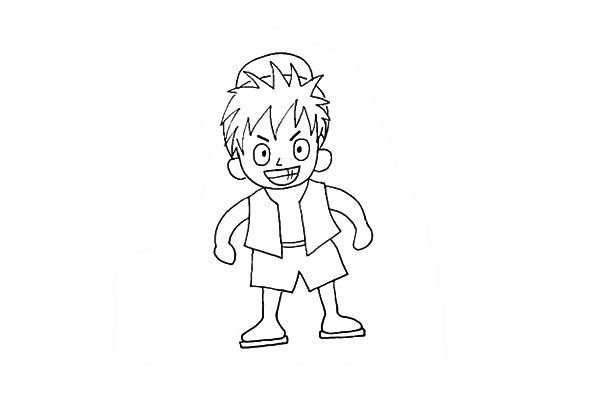 How to draw Luffy in One Piece