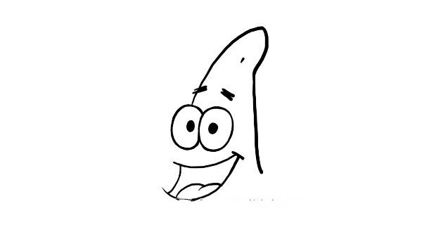 Simple strokes drawing tutorial of Patrick Star