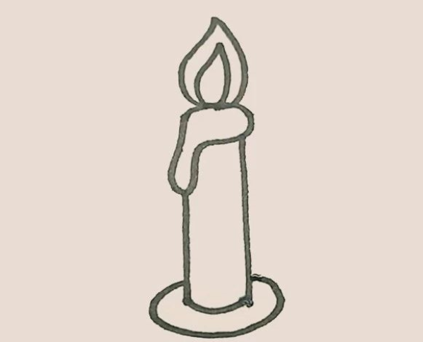 Simple drawing of candle