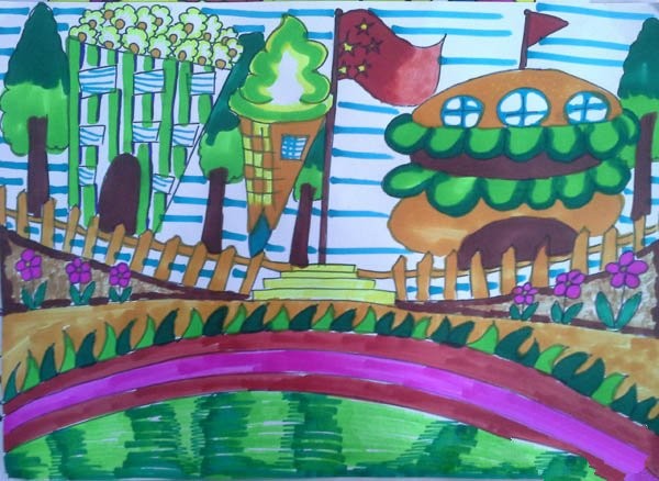 Childrens drawing of spring taste buds