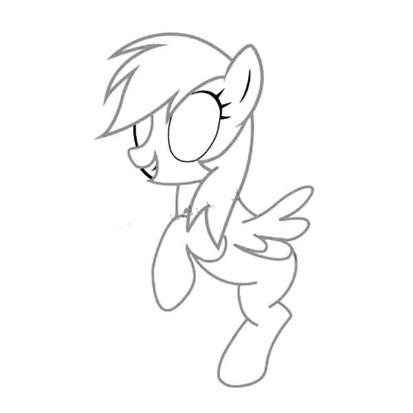 My little pony rainbow daisy simple drawing