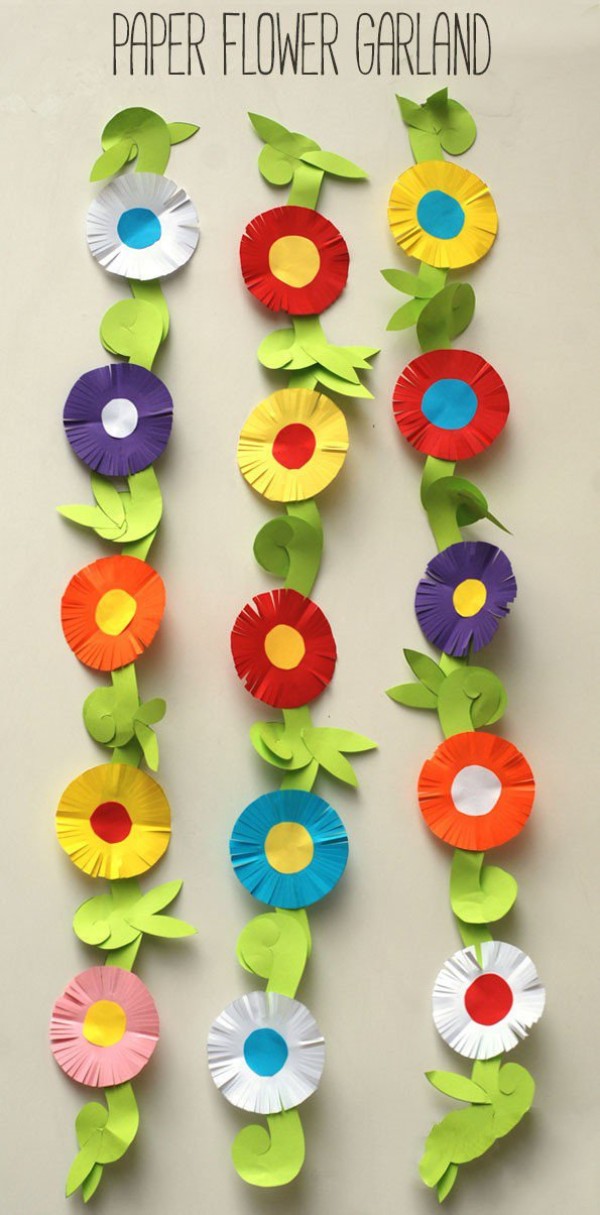 Handmade spring flower vine hanging ornaments