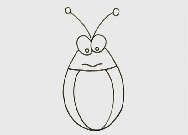 Cartoon cockroach simple strokes