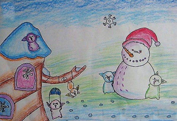 snowman in winter