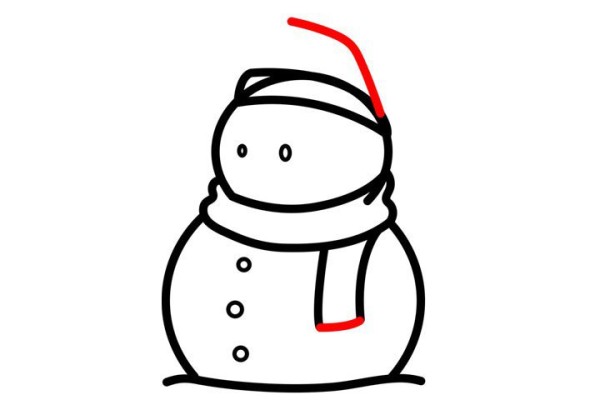 How to draw a snowman with simple strokes