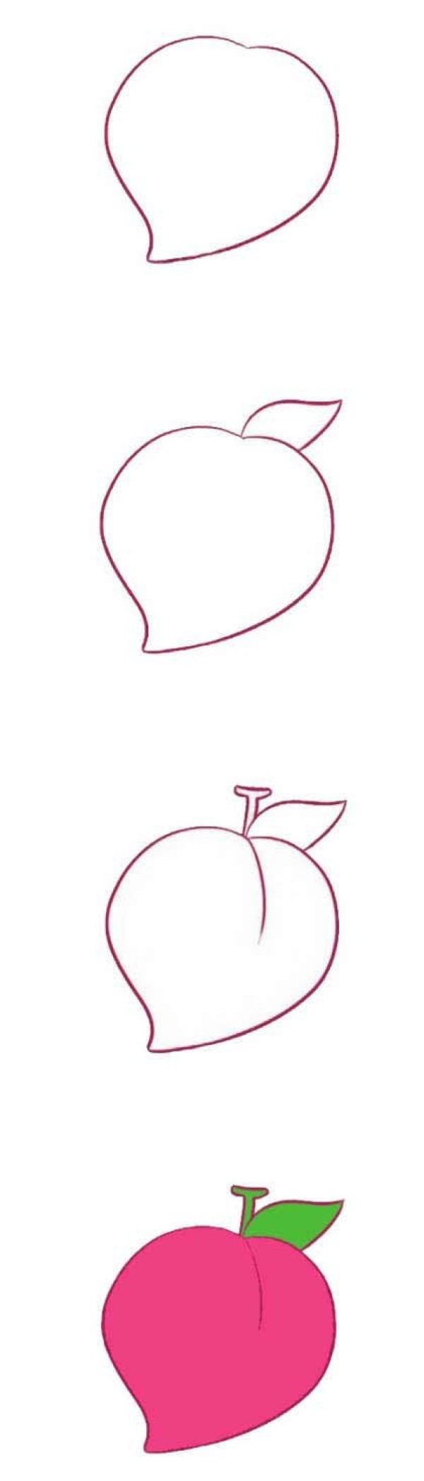 How to draw a pink peach