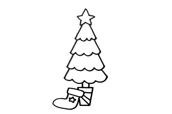 Learn to draw a Christmas tree