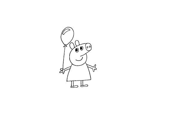 Simple drawing tutorial of Peppa Pig and his brother George