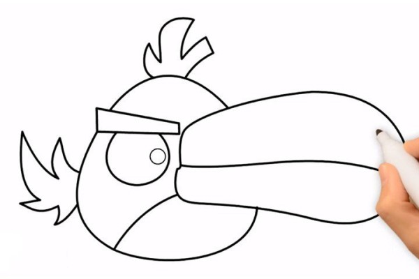 Angry Birds green bird drawing method