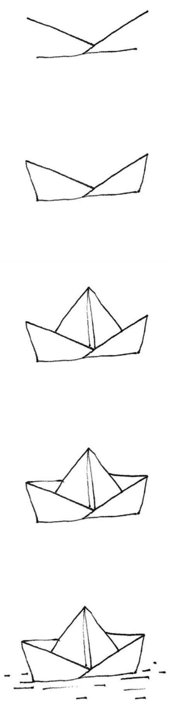 Simple drawing of golden boat