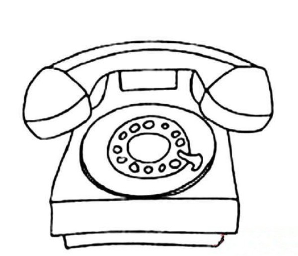 How to draw a landline phone