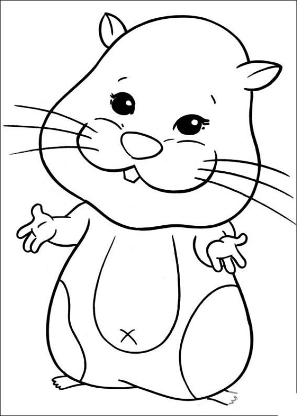 Simple drawing of cartoon characters, simple drawing of hamster butler picture 5