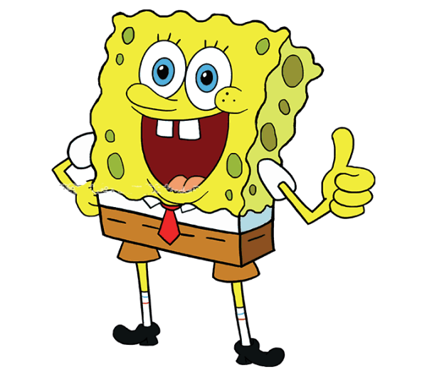 Learn to draw cute SpongeBob SquarePants