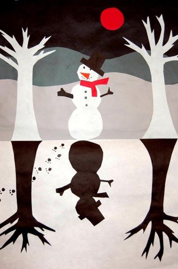 Watch foreign paintings of The Snowman and His Reflection online