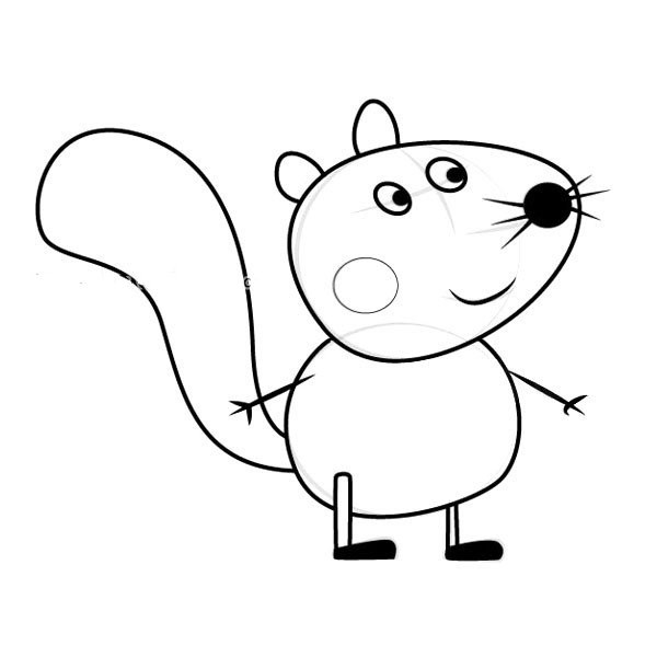 Peppa Pig and Simon the Squirrel Simple Drawing