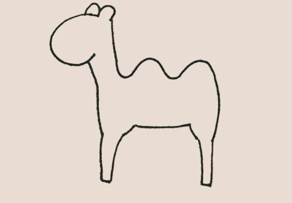 Simple drawing of camel