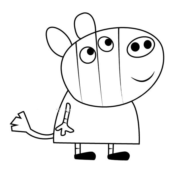 Peppa Pig Zebra Salsa Simple Drawing