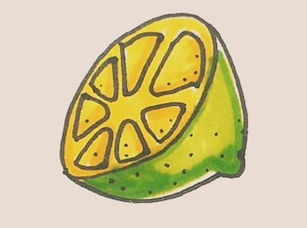 Simple drawing of lemon