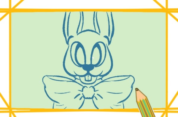 How to draw a happy rabbit