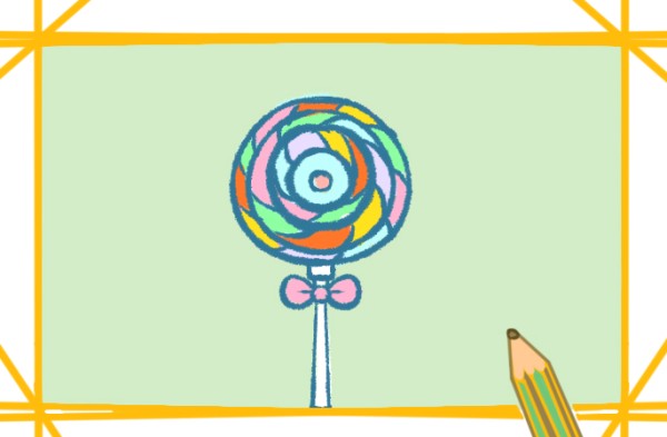 How to draw colorful lollipops