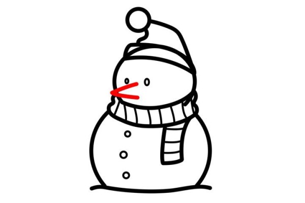 How to draw a snowman with simple strokes