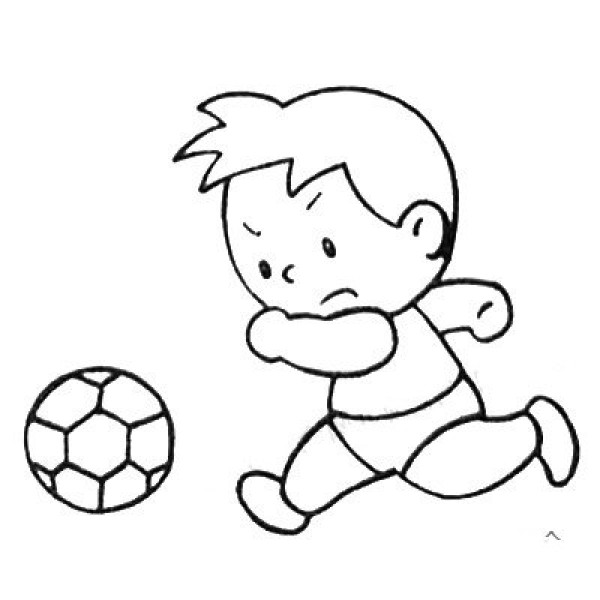 Football boy simple drawing tutorial