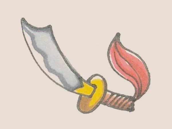 Simple drawing of broadsword