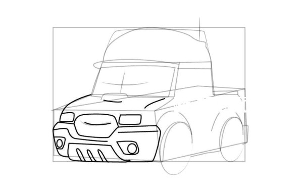 Police car Polymark simple drawing