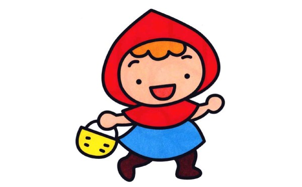 Little red riding hood simple strokes