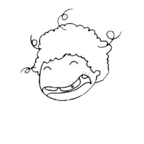 How to draw a happy little boy in Q version with simple strokes