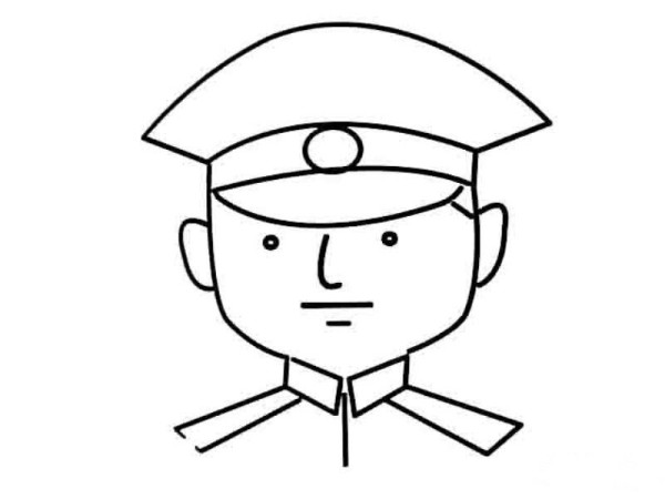 Police avatar simple drawing picture