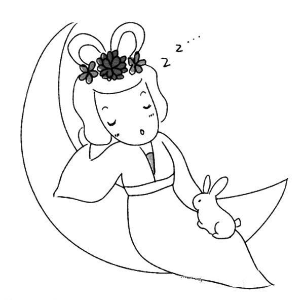 Chang'e sleeping soundly