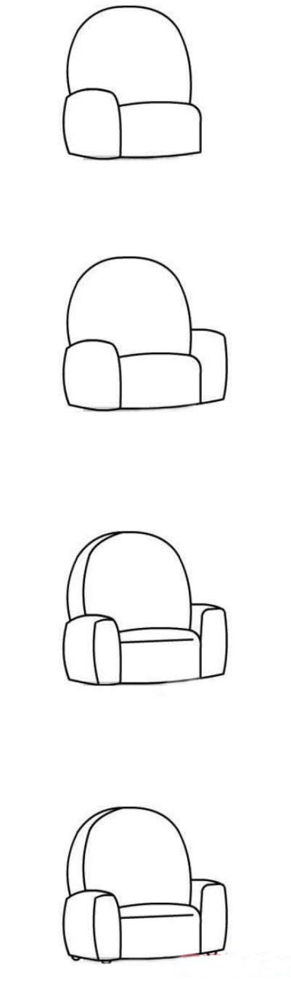 How to draw a pink sofa