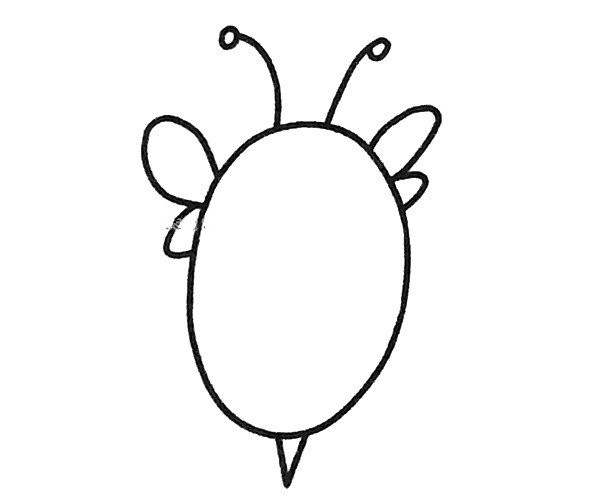 Draw a simple bee in four steps