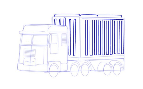 Police car Perley truck Terry simple drawing