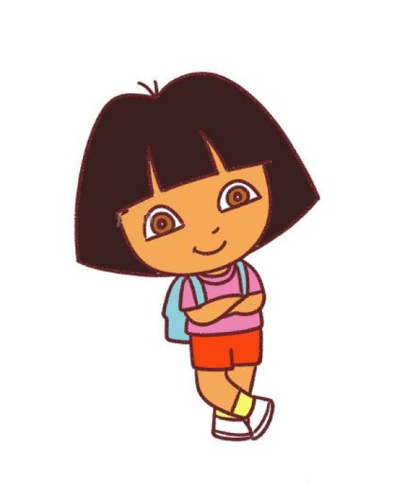 Simple drawing tutorial of Dora the Adventurer