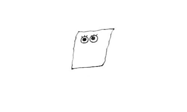 Draw cute spongebob with simple strokes