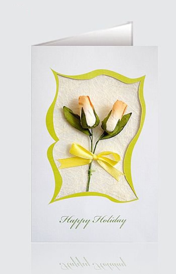 Handmade New Years Day greeting cards: Appreciation of DIY works of dried flower greeting cards