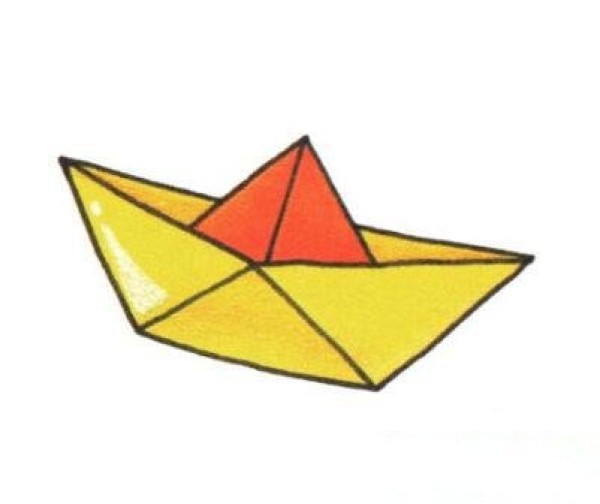 How to draw a simple and cute paper boat