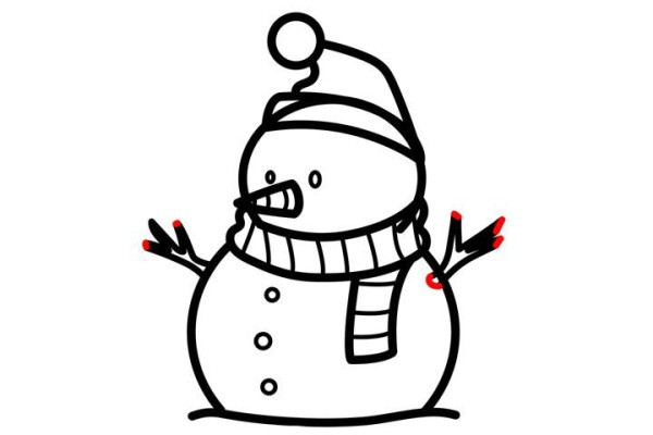 How to draw a snowman