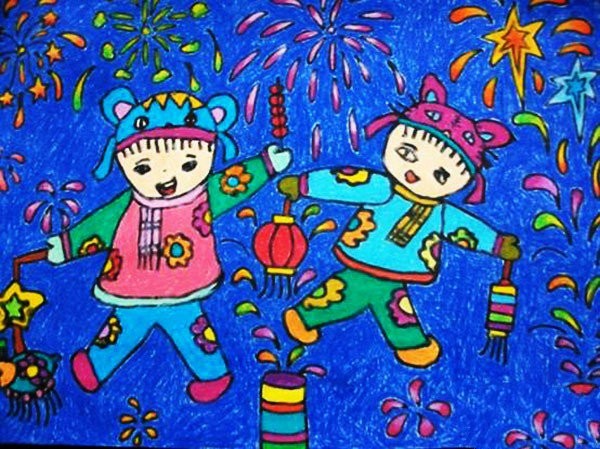 Appreciation of children’s paintings about the Lantern Festival in 2017