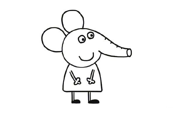 Drawing Emily the Elephant from Peppa Pig