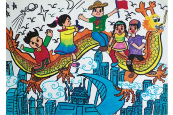 Appreciation of Childrens Paintings for Dragon Boat Festival-Fly with us