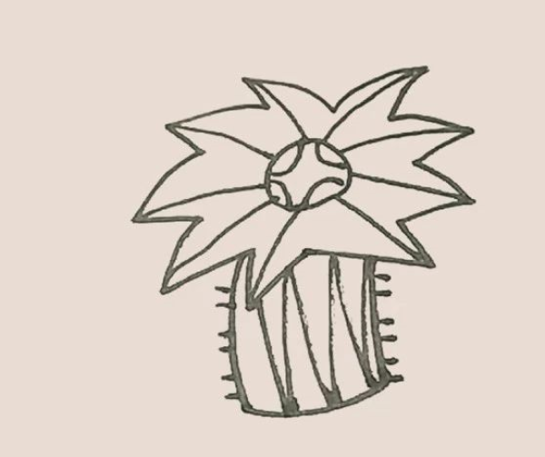 Simple drawing of sea anemone