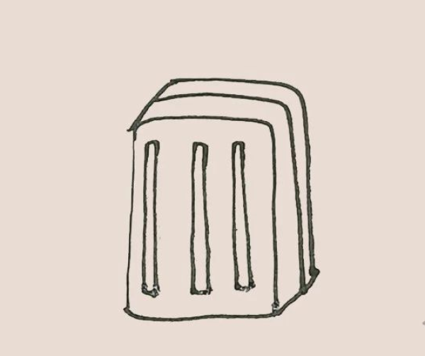 Simple drawing of suitcase