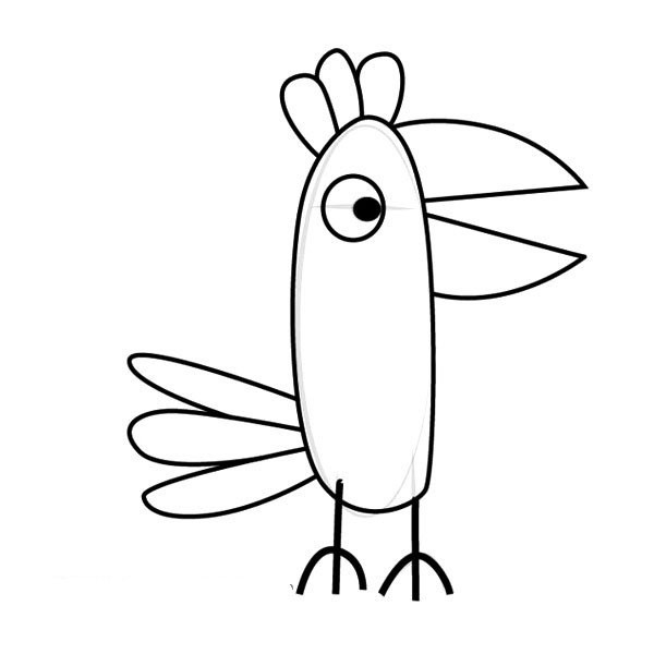 Peppa Pigs Parrot Pollys Simple Drawing