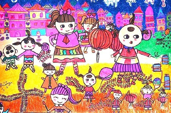 Appreciation of children’s paintings celebrating the Lantern Festival in 2017